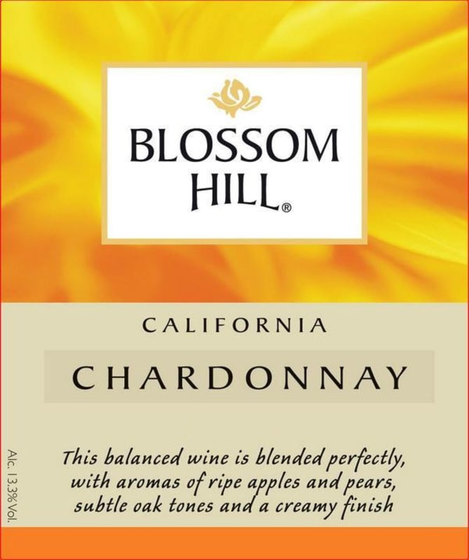 Blossom Hill Chardonnay 2012 Front Label