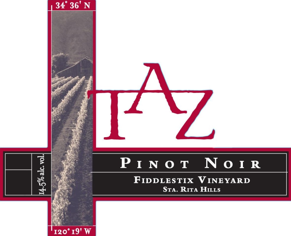TAZ Fiddlestix Vineyard Pinot Noir 2007 Front Label