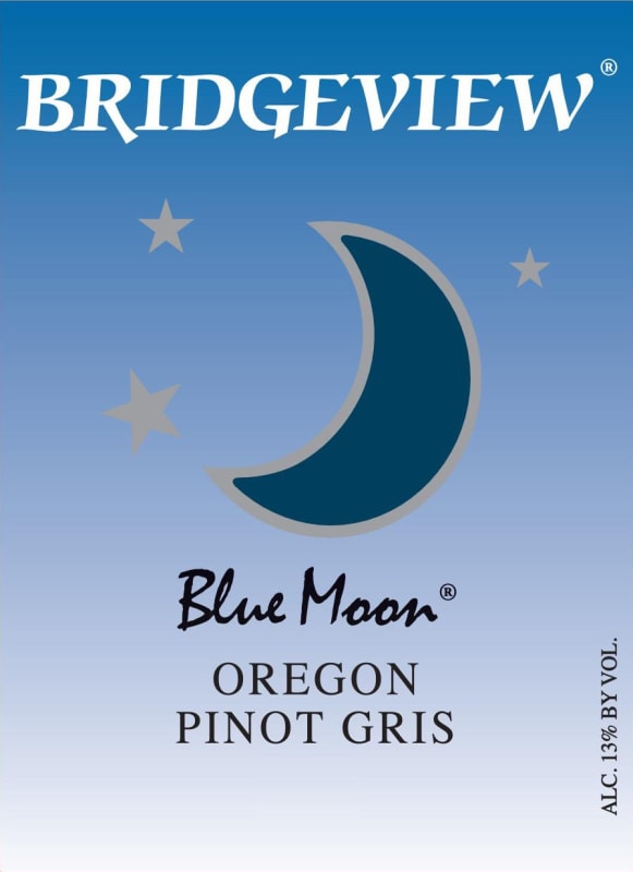Bridgeview Blue Moon Pinot Gris 2008 Front Label