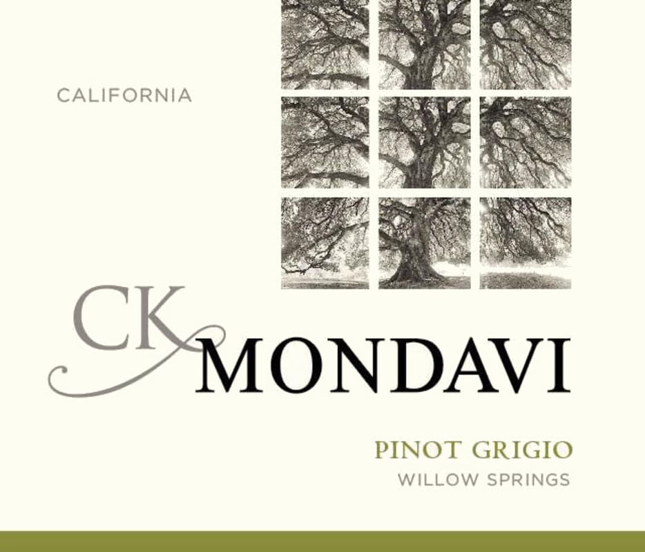 CK Mondavi Willow Springs Pinot Grigio 2016 Front Label