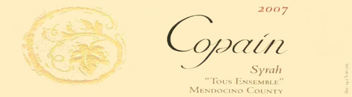 Copain Tous Ensemble Syrah 2007 Front Label