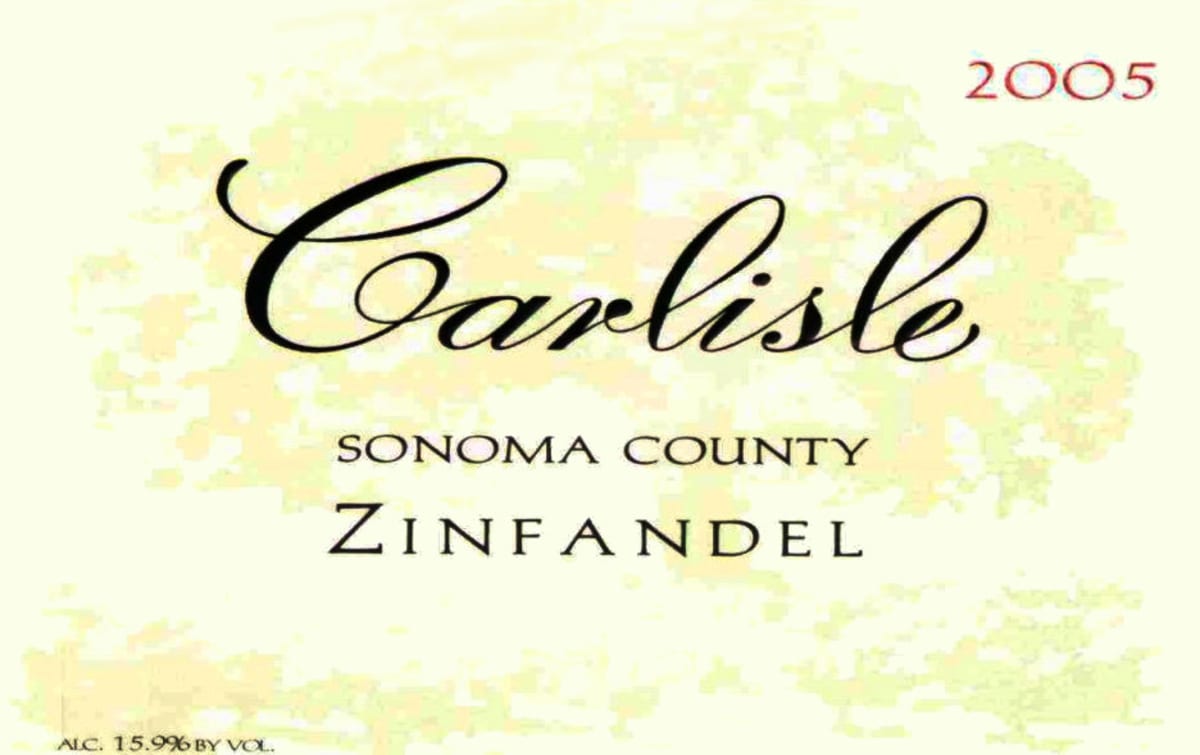 Carlisle Sonoma County Zinfandel 2005 Front Label