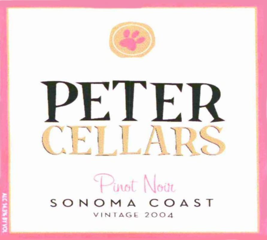 Peter Cellars Pinot Noir 2004 Front Label