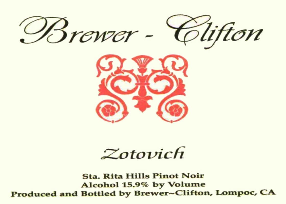 Brewer-Clifton Zotovich Pinot Noir 2008 Front Label