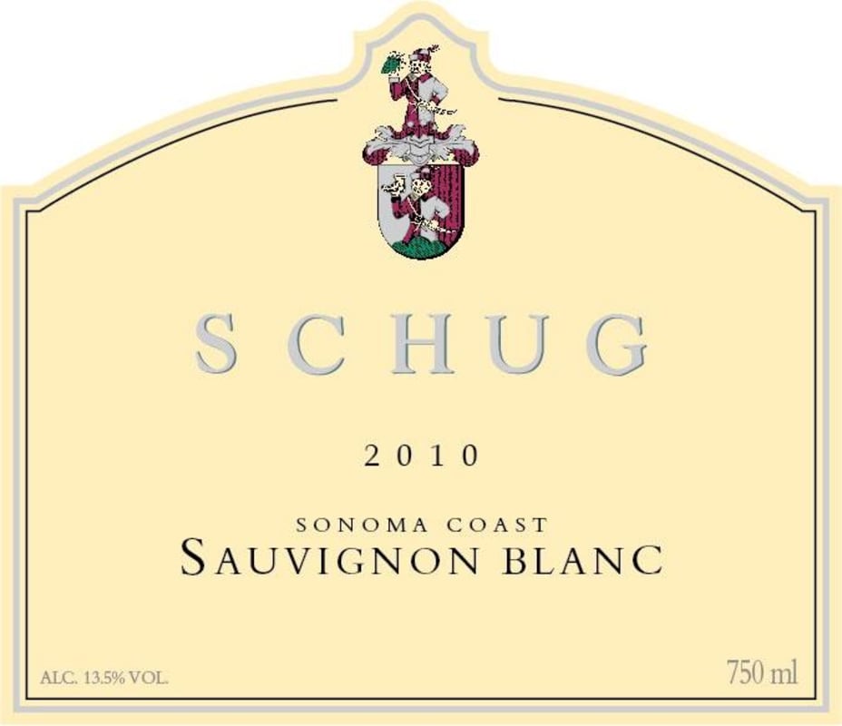 Schug Sauvignon Blanc 2010 Front Label