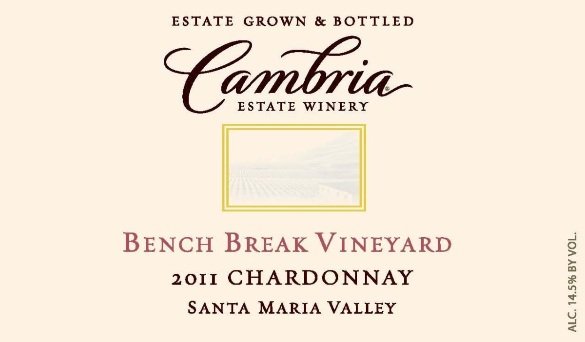 Cambria Bench Break Vineyard Chardonnay 2011 Front Label