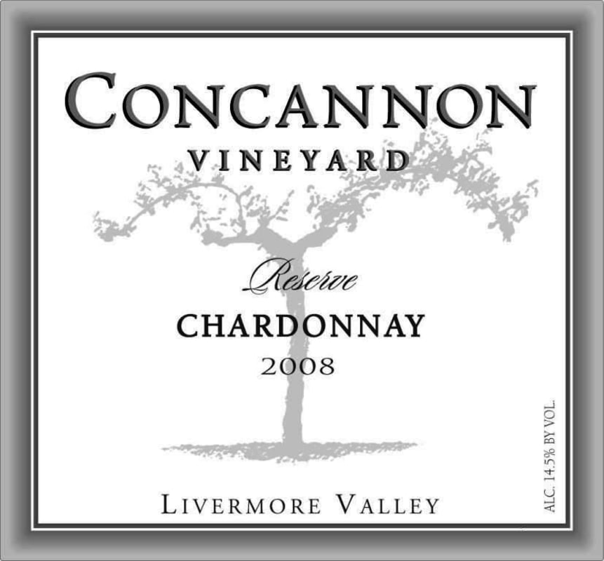 Concannon Reserve Chardonnay 2008 Front Label