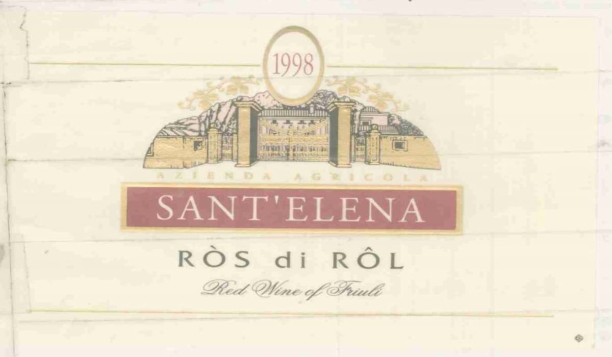 Sant'Elena Ros di Rol Merlot 1998 Front Label