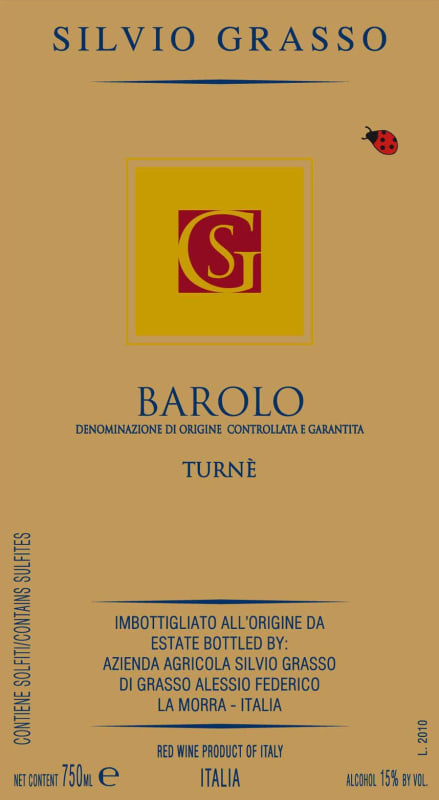 Silvio Grasso Barolo Turne 2008 Front Label