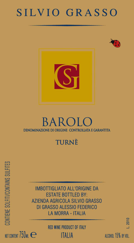 Silvio Grasso Barolo Turne 2011 Front Label