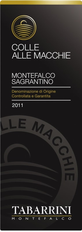 Tabarrini Colle alle Macchie Montefalco Sagrantino 2011 Front Label