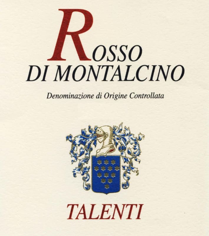 Talenti Rosso di Montalcino 2012 Front Label