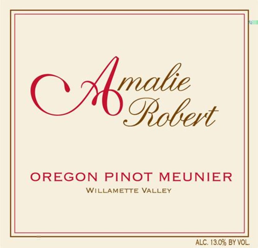 Amalie Robert Pinot Meunier 2014 Front Label