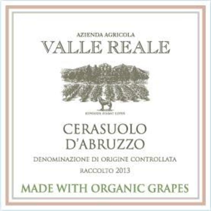 Valle Reale Vigne Nuove Cerasuolo d'Abruzzo Rose 2013 Front Label