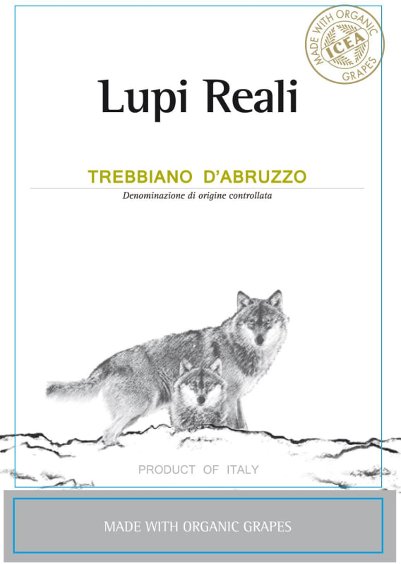 Valle Reale Lupi Reali Trebbiano d'Abruzzo 2015 Front Label