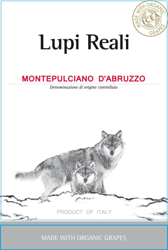 Valle Reale Lupi Reali Montepulciano d'Abruzzo 2015 Front Label