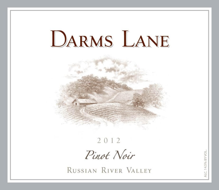 Darms Lane Pinot Noir 2012 Front Label