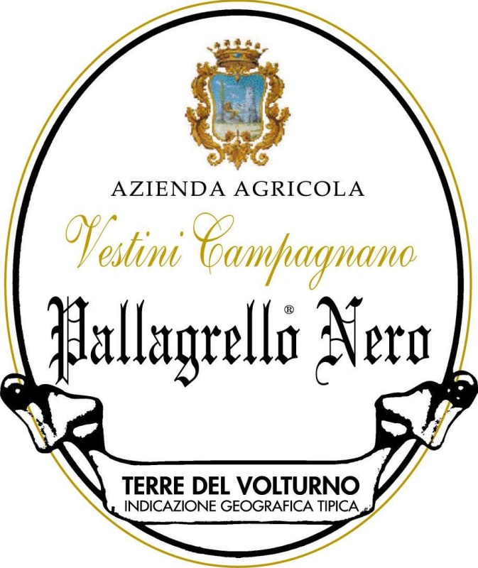 Vestini Terre del Volturno Pallagrello Nero 2009 Front Label
