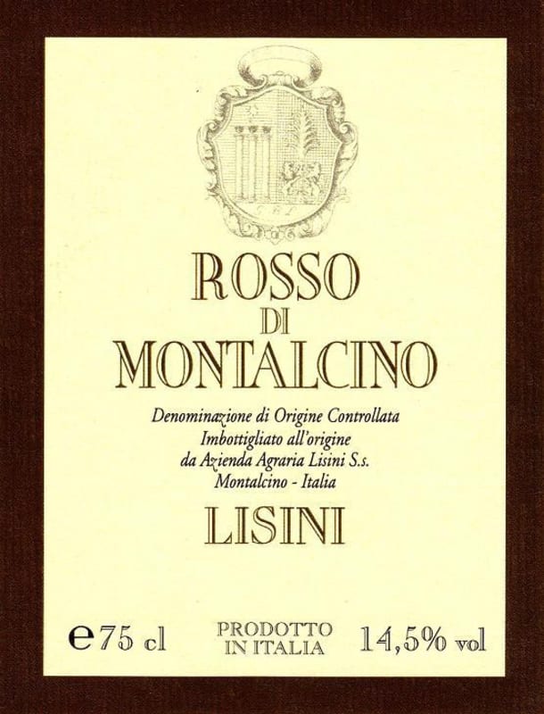 Lisini Rosso di Montalcino 2014 Front Label