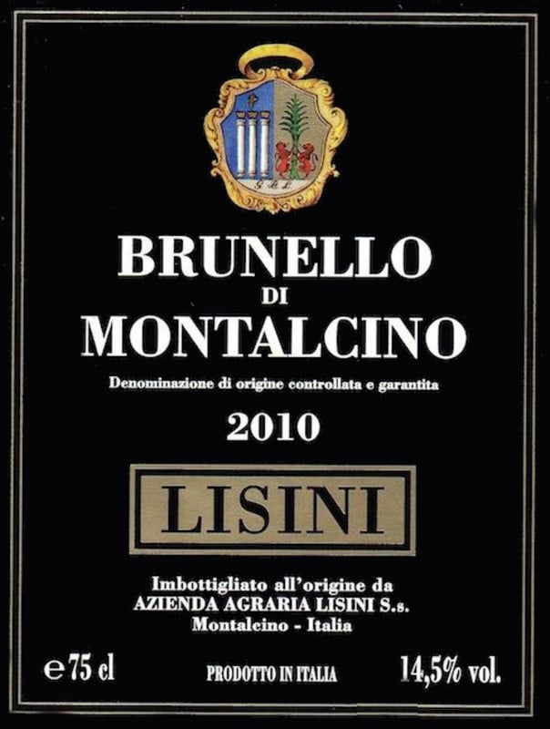 Lisini Brunello di Montalcino 2010 Front Label