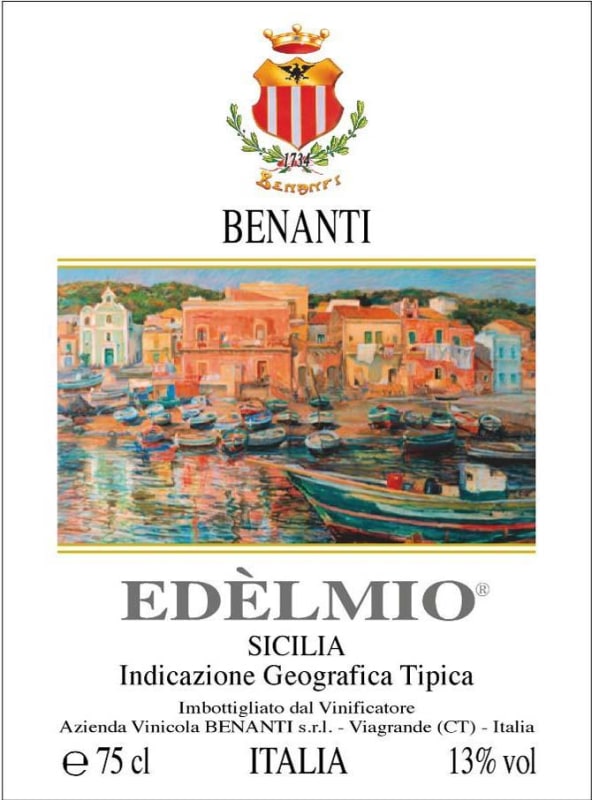 Benanti Edelmio Sicilia Bianco 2008 Front Label
