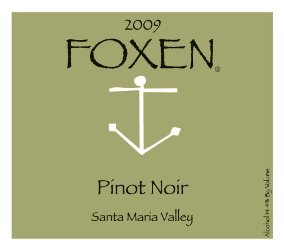 Foxen Santa Maria Valley Pinot Noir 2009 Front Label