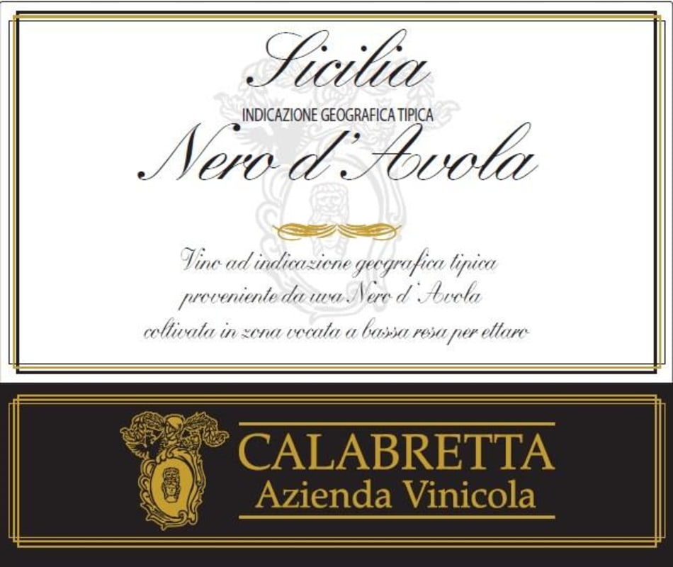 Calabretta Sicilia Nero d'Avola 2005 Front Label