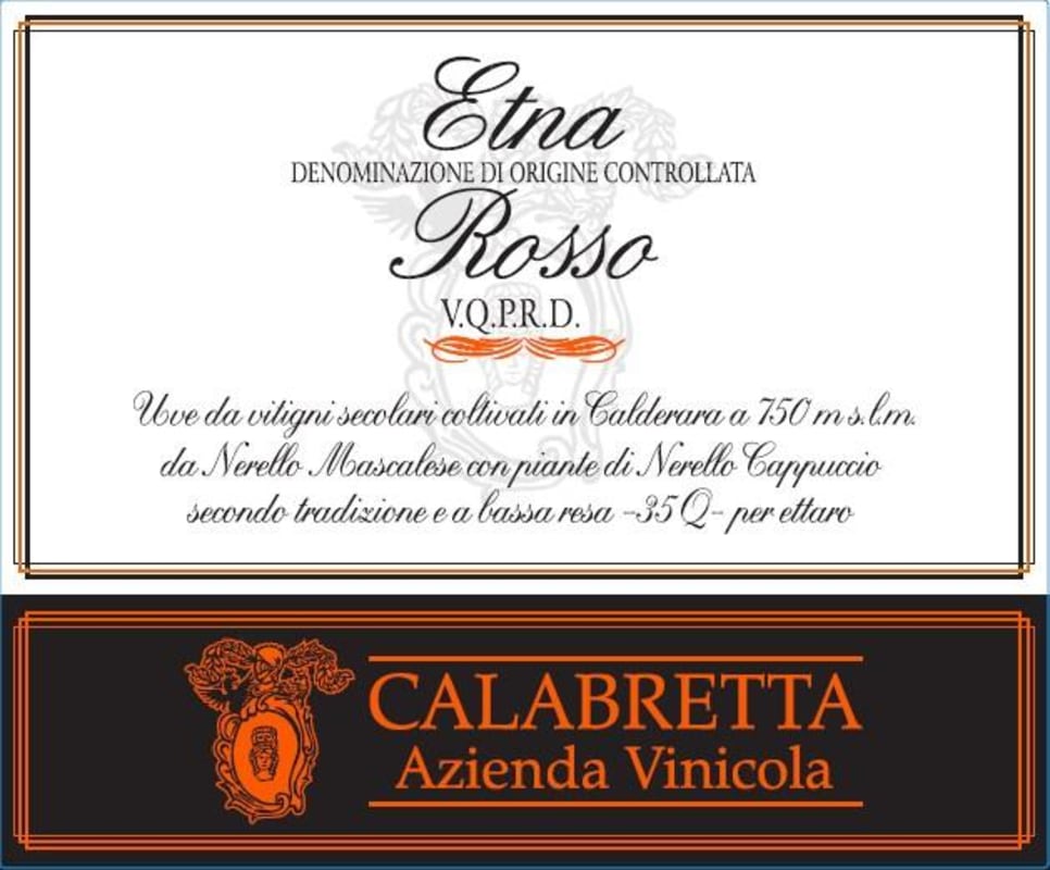Calabretta Etna Rosso 2006 Front Label