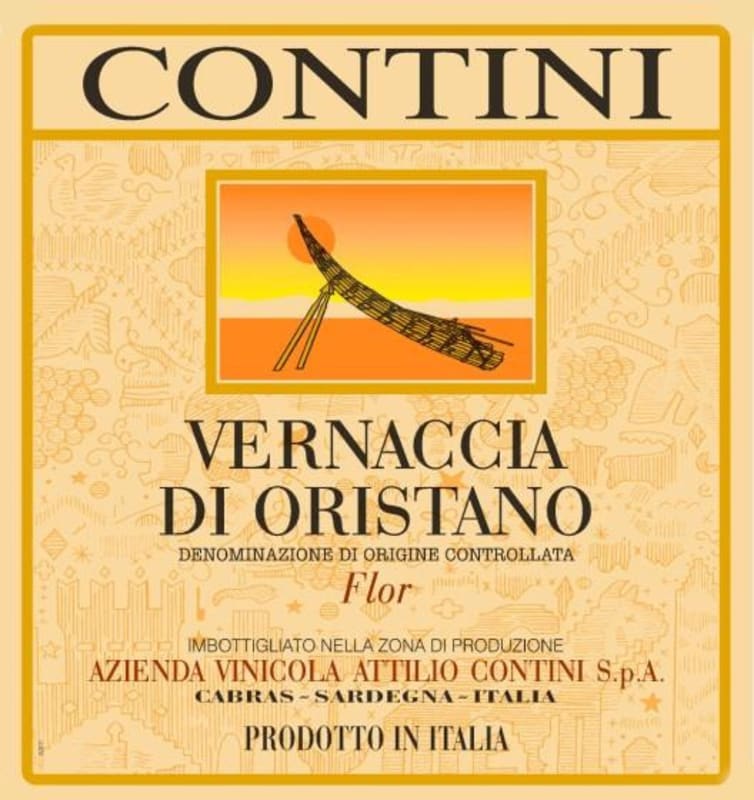 Contini Vernaccia di Oristano 2014 Front Label