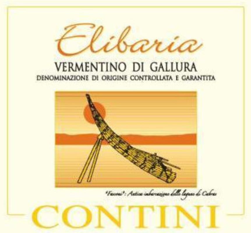 Contini Vermentino di Gallura Elibaria 2011 Front Label
