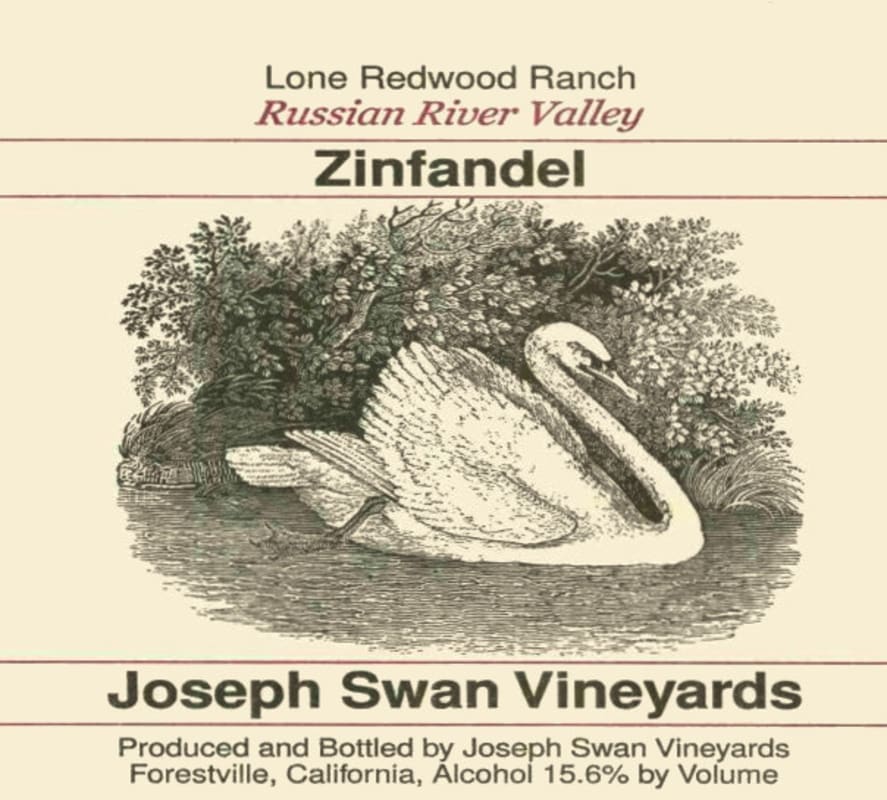 Joseph Swan Lone Redwood Ranch Zinfandel 2003 Front Label