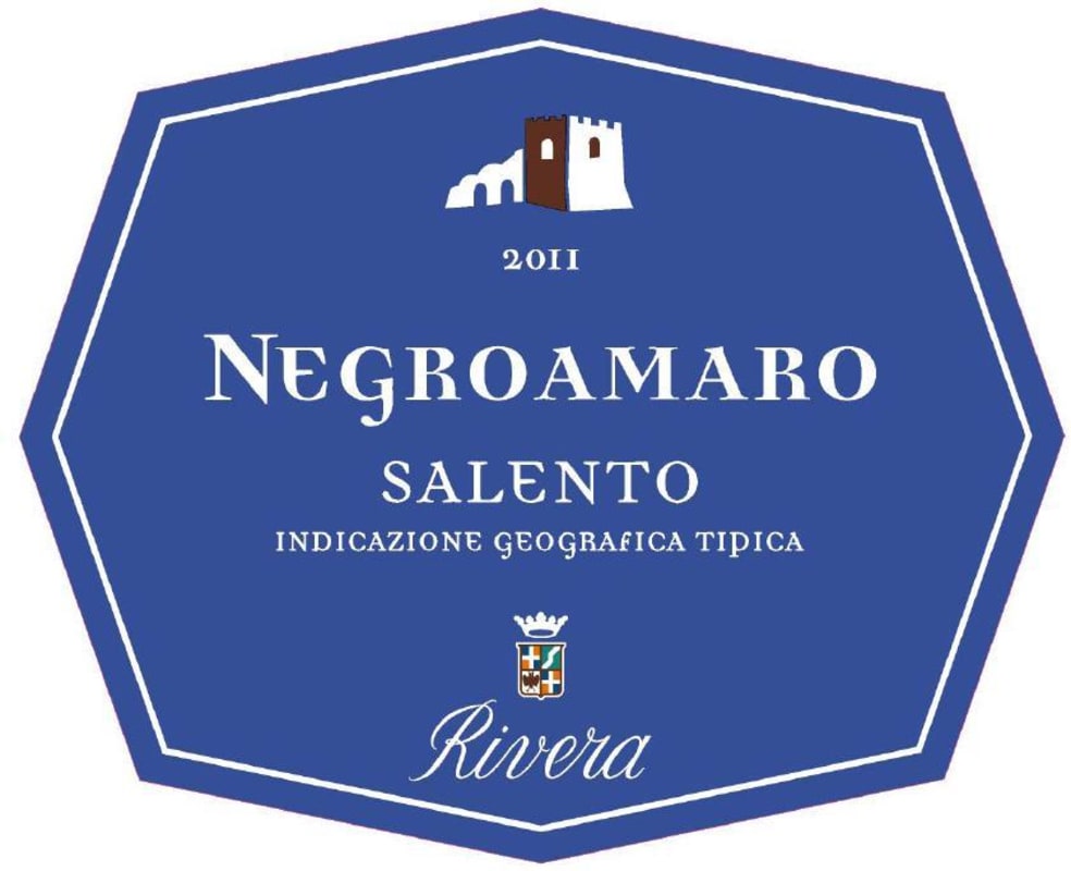 Rivera Salento Negroamaro 2011 Front Label