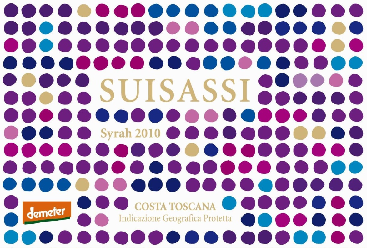 Duemani Costa Toscana Suisassi Syrah 2010 Front Label