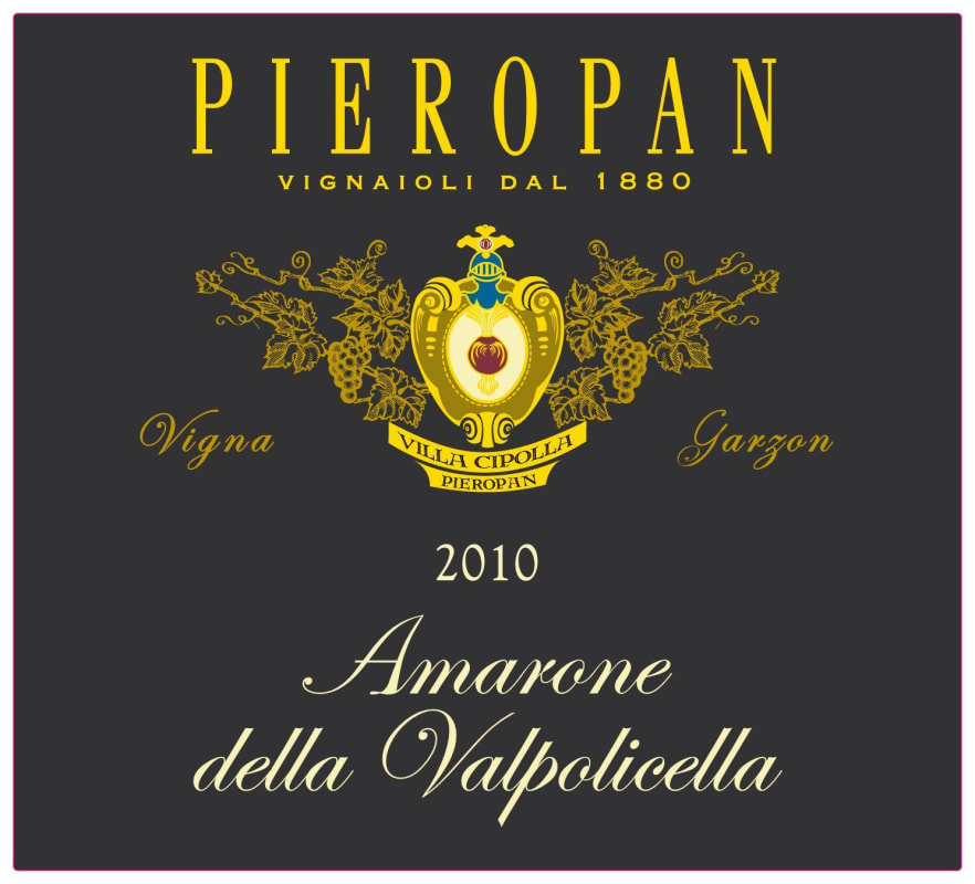 Pieropan Vigna Garzon Amarone della Valpolicella 2010 Front Label