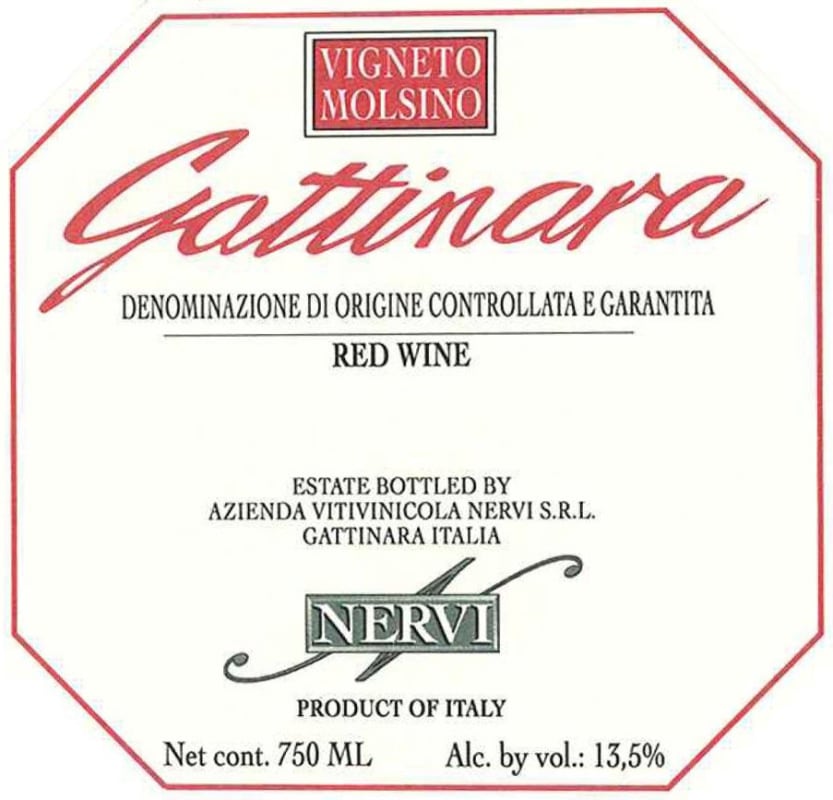 Nervi-Conterno Gattinara 2006 Front Label