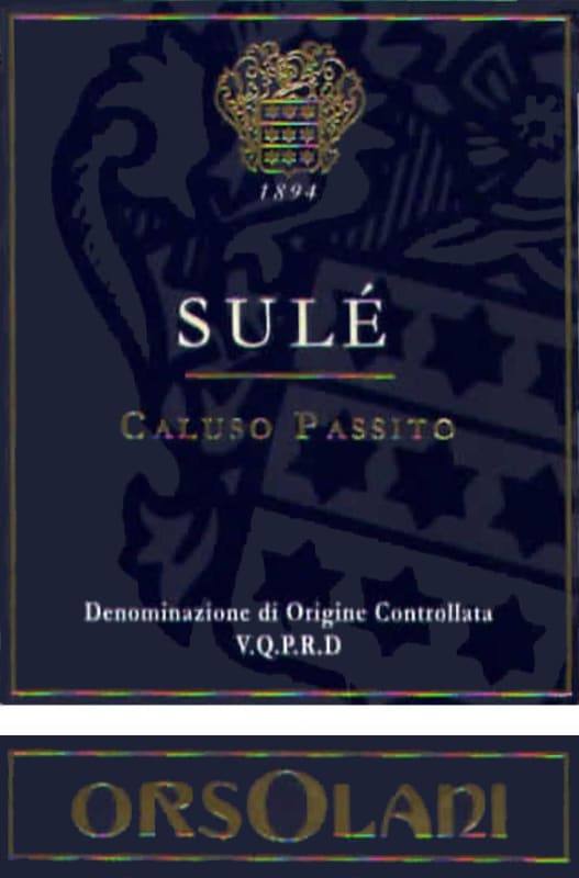 Orsolani Erbaluce di Caluso Passito Sule 2009 Front Label