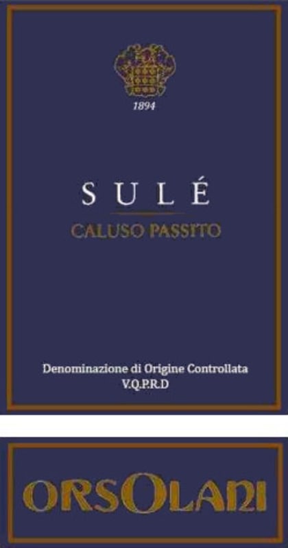 Orsolani Erbaluce di Caluso Passito Sule 2006 Front Label