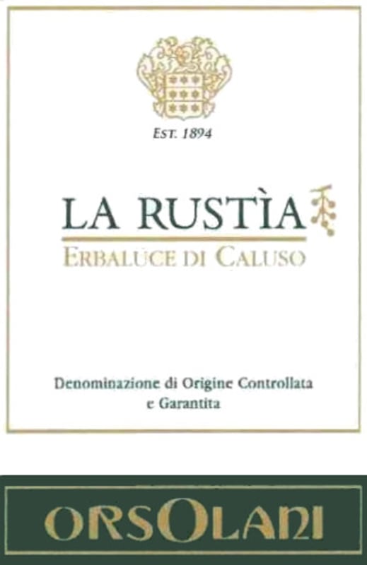 Orsolani La Rustia 2012 Front Label
