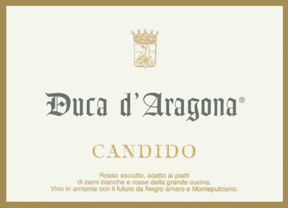 Candido Salento Duca d'Aragona 2004 Front Label