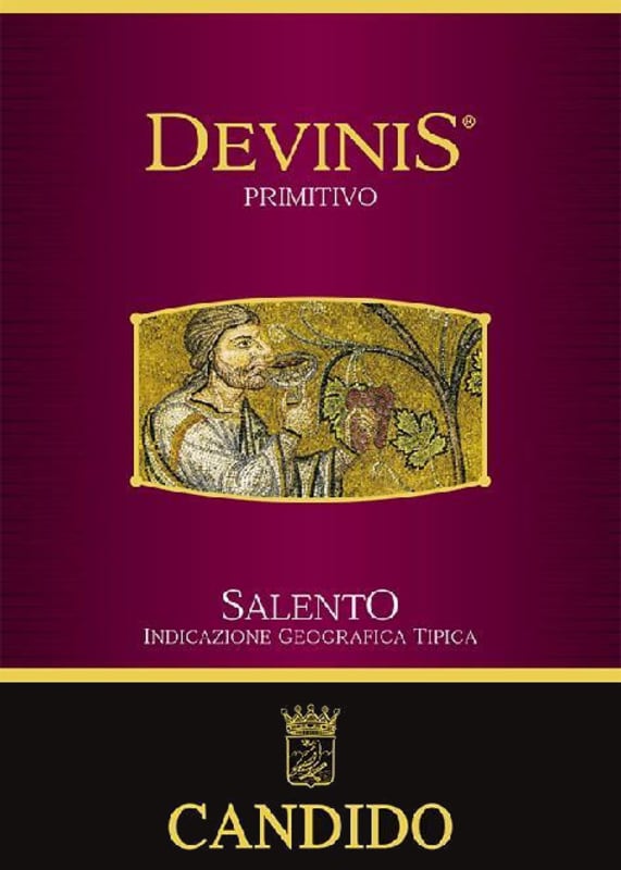 Candido Salento Devinis Primitivo 2014 Front Label