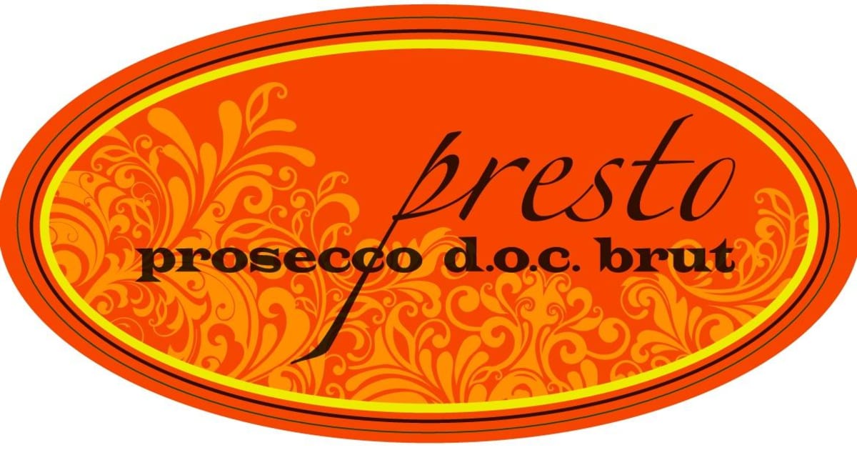 Presto Prosecco Front Label