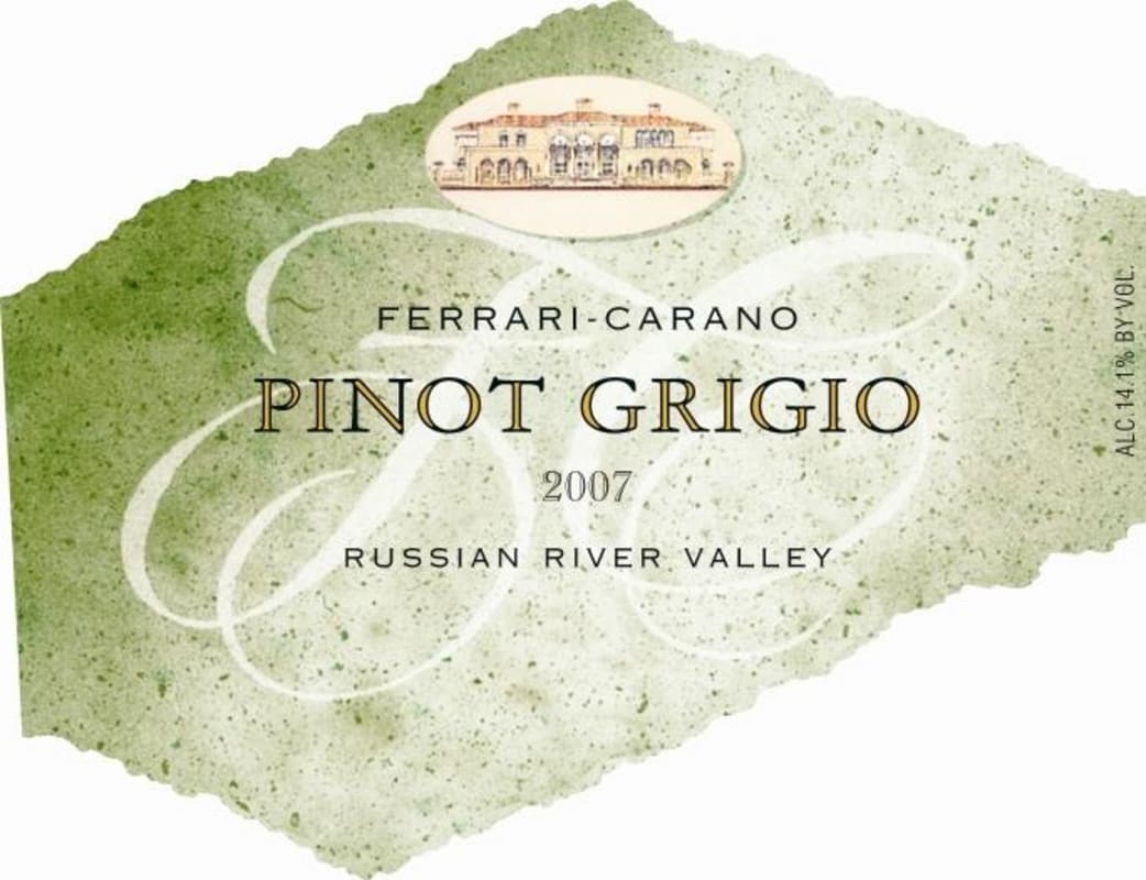 Ferrari-Carano Pinot Grigio 2007 Front Label