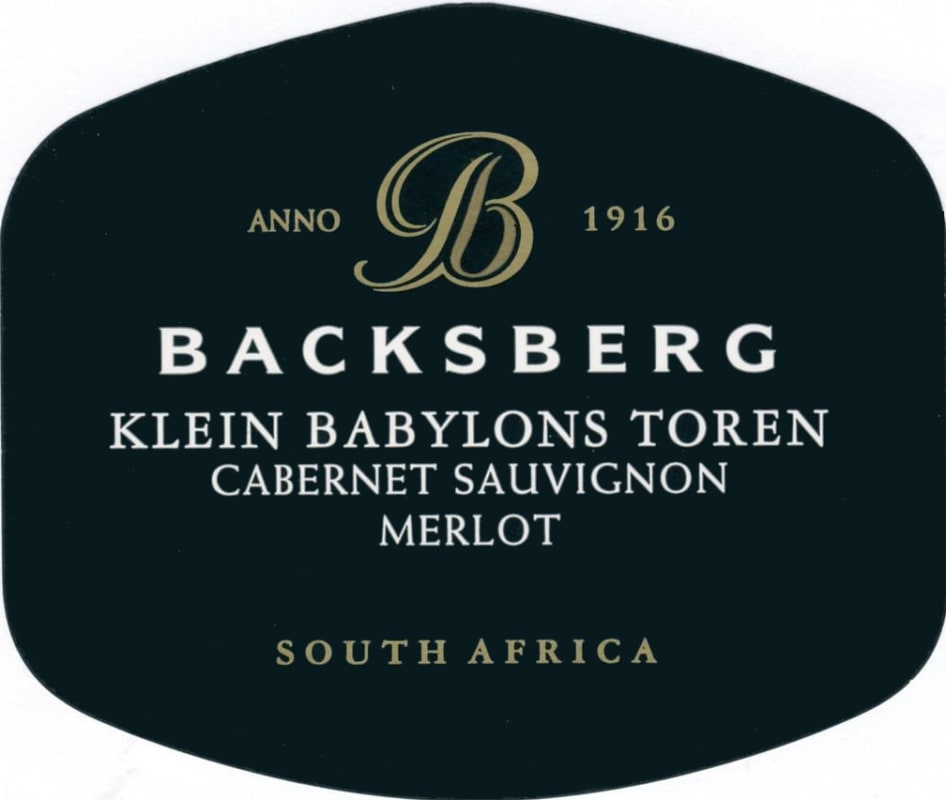 Backsberg Klein Balons Toren Cabernet Sauvignon-Merlot 2012 Front Label