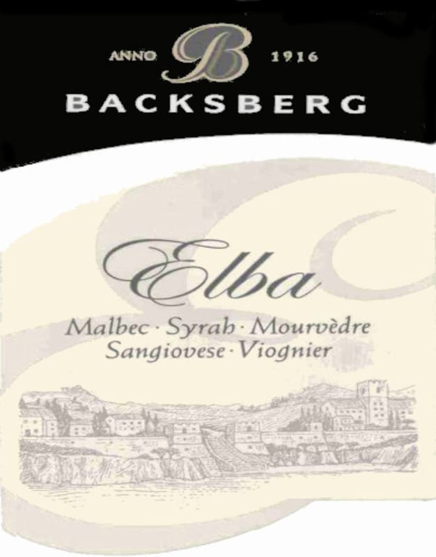 Backsberg Elba 2006 Front Label