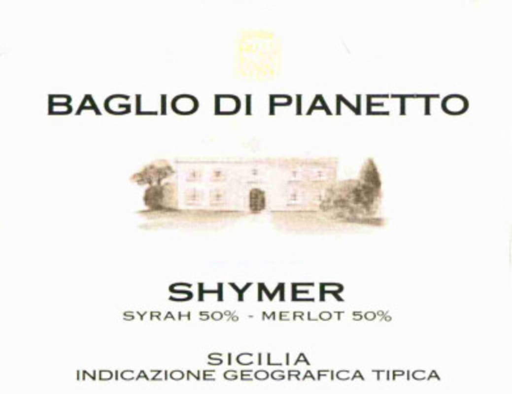 Baglio di Pianetto Shymer Sicilia Rosso 2006 Front Label