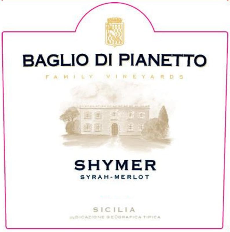 Baglio di Pianetto Shymer Sicilia Rosso 2012 Front Label