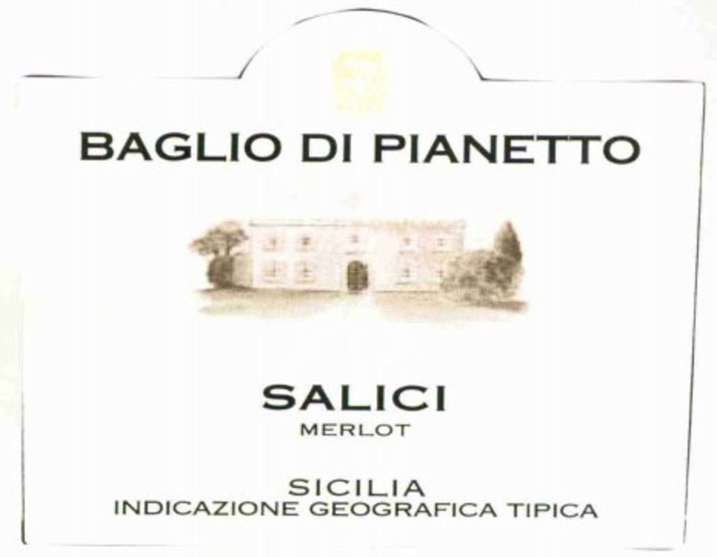 Baglio di Pianetto Salici Merlot 2005 Front Label