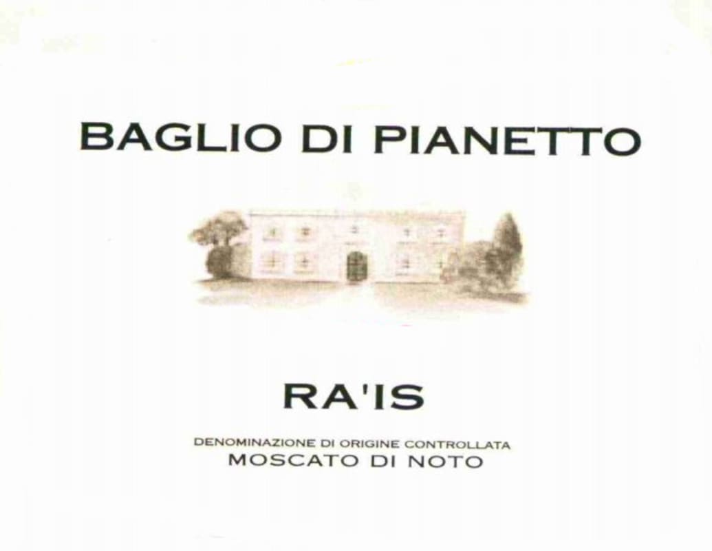 Baglio di Pianetto Ra'is Moscato di Noto 2007 Front Label