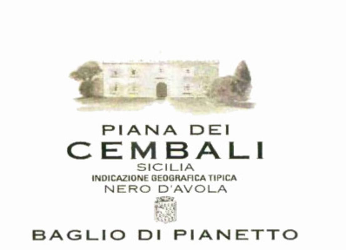 Baglio di Pianetto Piana dei Cembali Sicilia Rosso 2007 Front Label