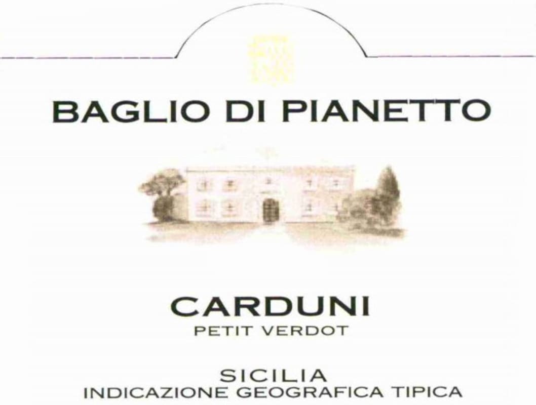 Baglio di Pianetto Carduni Petit Verdot 2007 Front Label